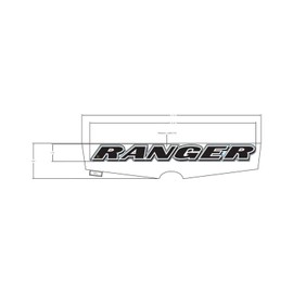 Polaris Ranger Hood Center Decal, Genuine OEM Part 7191511, Qty 1