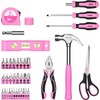 DeKo 42 PCS Pink Tool Set for Home Repair, Womens