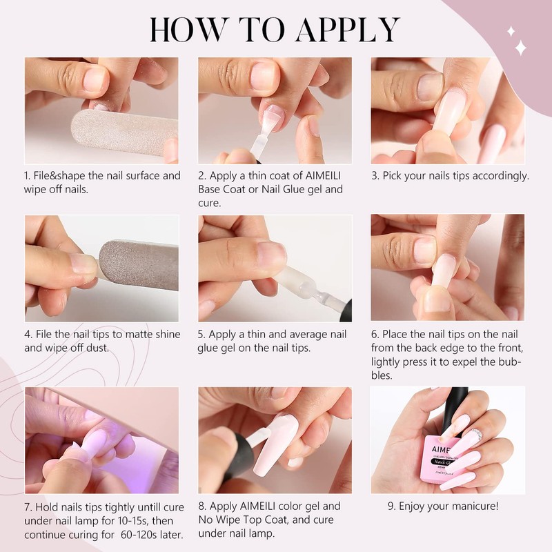 AIMEILI Hema Free 2 in 1 Nail Glue and Base