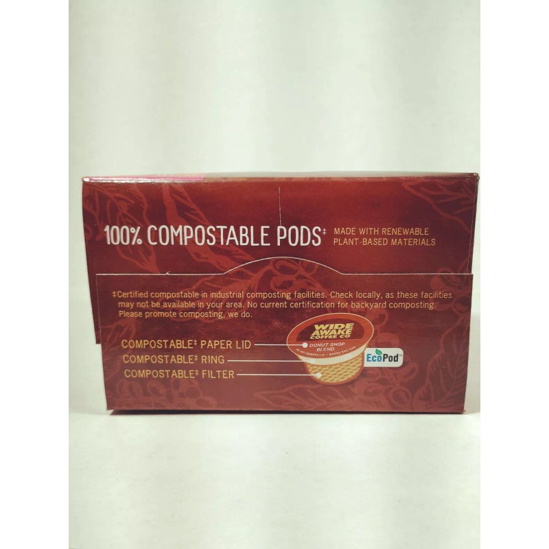 Wide Awake Coffee Pods 10-Pk Donut Shop Blend Sweet &