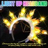 CASDRE Light Up Flame Headband LED Fire Headpiece Rave Costume