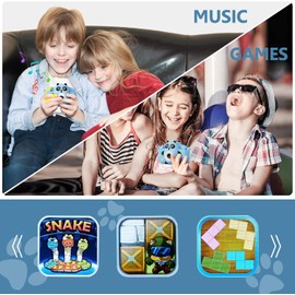 KLADNDER Children's Camera, Black and White Photo Camera, Display Digital Camera Children, Anti-Drop Camera Children, Screen Video Camera, Photo Camera for Birthday Gift, Christmas Toy - Blue