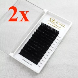 Quewel 2 PACKS sealed QUEWEL Volume Eyelash Extensions | 0.07 D Curl | 14mm length