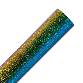 Rainbow Stripe Holographic HTV Vinyl Sheets 6 ft. Roll Sparkle Laser Heat Transfer Vinyl for DIY T-Shirts or Fabrics Iron on Vinyl Easy to Cut and Weed