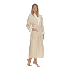 Women's Microfiber Robe by BOCA TERRY - Luxury Hotel Bathrobe, Long Spa Robes for Women - Generous Sizing