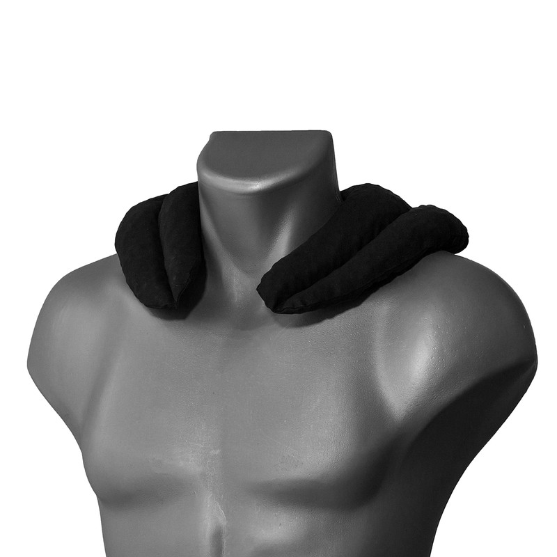 Linseed Neck Pillow with Chambers, Black, Linseed Cushion, Neck Pillow,