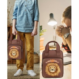 Bible Cover for Boys, Kids Bible Case Carrying Book Case Church Bag Bible Protective with Zippered Pocket, Lion
