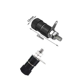 Aiqeer 30pcs 4mm Banana Female Binding Post Terminal, 4mm Banana Coupler Female for 4mm Banana Plugs (Red, Yellow, Blue, Green, Black)