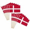 Denmark 12x18in Stick Flag - 1 dozen pack