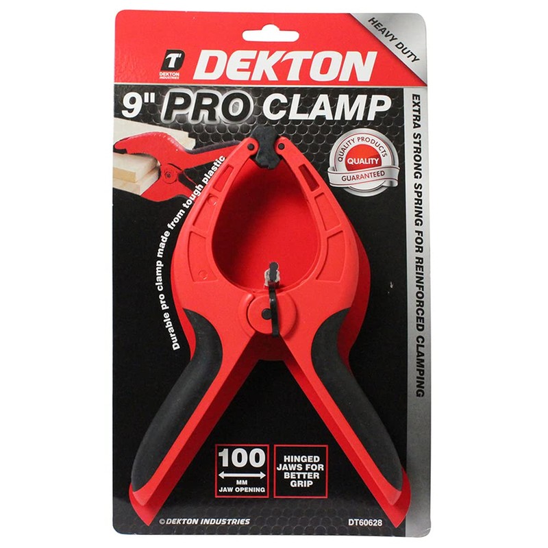 Dekton 9" Pro Clamp with 100mm Jaw Opening, Heavy Duty