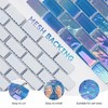 Diflart Glass Mosaic Tiles, Iridescent Blue, 1x2 Inch Brick, Glass
