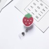 Cute Red Strawberry Badge Reel Retractable Badge Holder Nurse Badge
