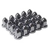 JIUXI ABS Chrome Plastic 33mm Push-on Bullet Flanged Lug Nut