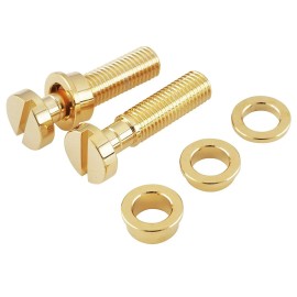 Hosco NEW (2) Tailpiece Lock System Inch, FIXER for Guitar Stop Studs USA Guitars GOLD