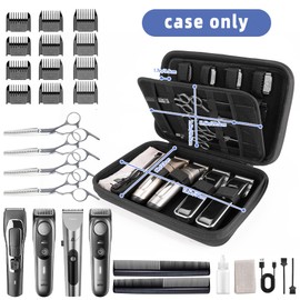 SMYV Barber Bags for Clippers and Supplies, Sturdy Clipper Storage Case for Barber Accessories, Hair Trimmer Organizer for Men Razor Guard Grooming Kits (Case Only)