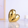 Eachave Gold Ceramic Heart Sculpture - Wedding Table Decoration, Office