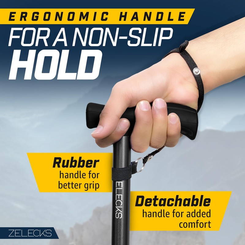 ZELECKS Walking Cane for Women & Men - Self Standing