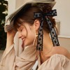 4Pcs Lace Bows for Women,Elegant Lace Hair Bow with Ribbons,