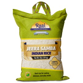 Rani Jeera Samba Indian Rice 64oz (4lbs) 1.81kg Cloth Bag ~ All Natural | Gluten Friendly | Vegan | Kosher | Export Quality | Indian Origin