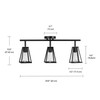 Globe Electric 64000005 25" 3-Light Track Bar Wall Sconce, Matte