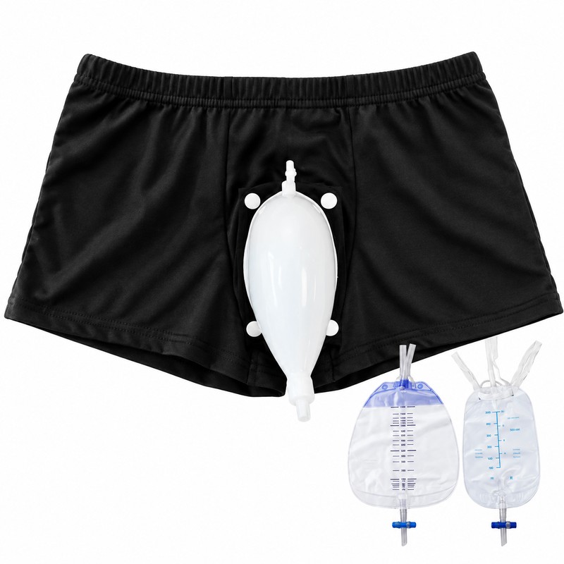 Male External Urine Collector for Bedside & Travel Use –