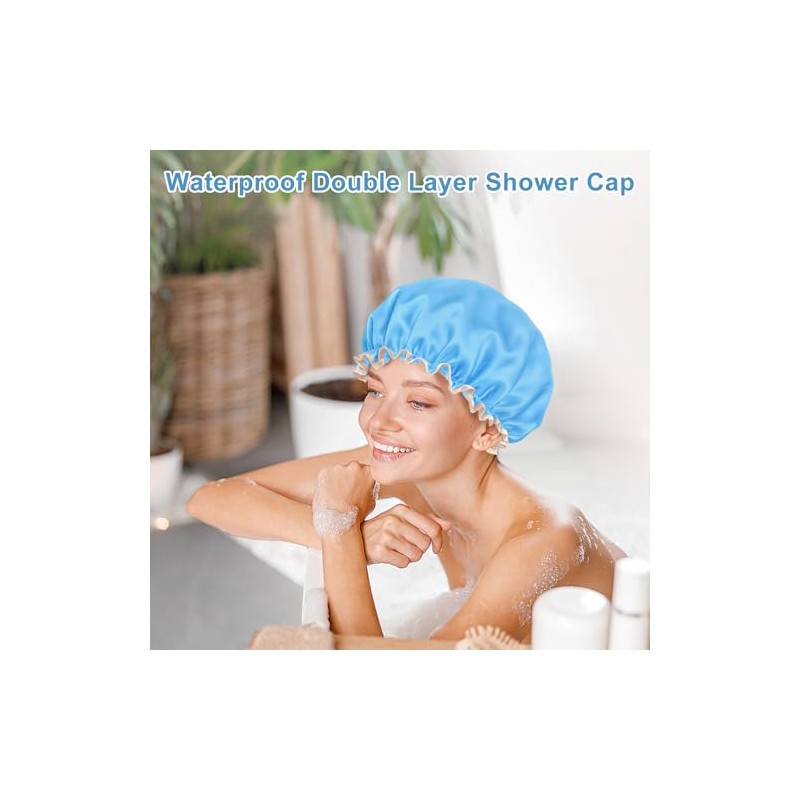 IEOVIEE Gorrito para bañarte de Mujer, Gorro de Baño Impermeable