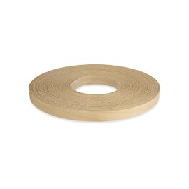 Birch Veneer Edge Banding 5/8 inch x 50 ft Pre Glued Wood Adhesive Edging Trim Tape Iron On Flexible Strips Roll Furniture Laminate Glue Plywood Sheets Strips Sheet Band Formica Glue Bendable