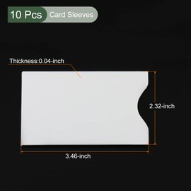 YOKIVE 10 Pcs RFID Blocking Sleeves, Credit Card Protector Sleeve Slim | Scratch Resistant, Great for Business Card, ID Card (White, 3.46x2.32-Inch)