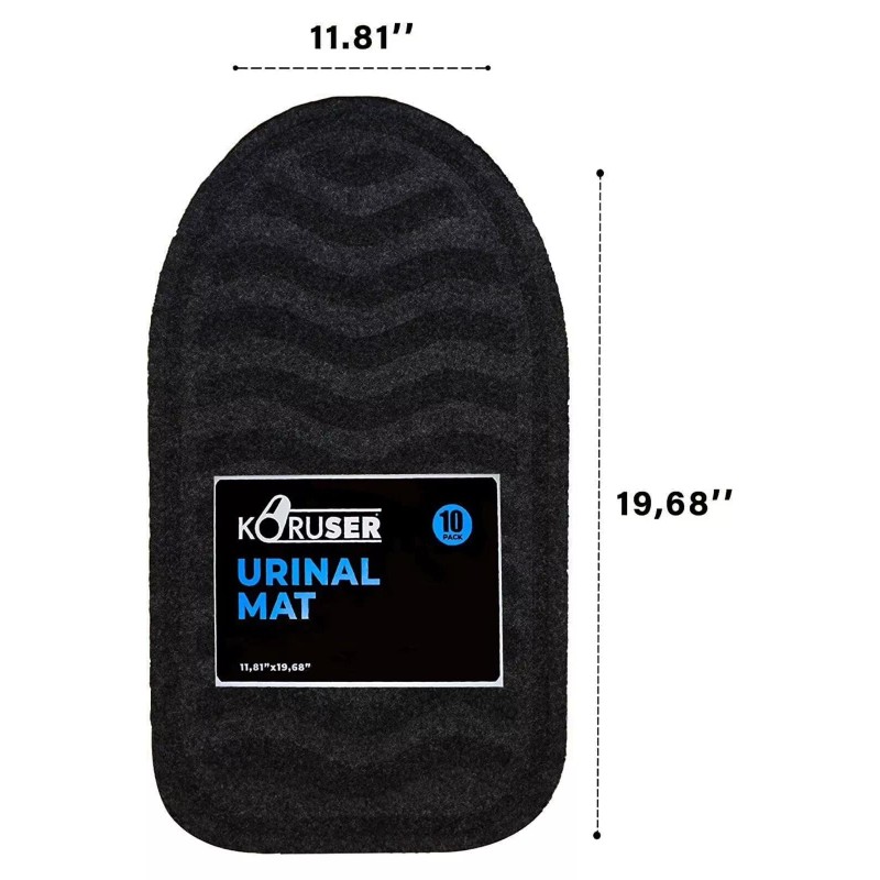 Koruser 10-Pack Urinal Mats Non-Slip Deodorizing Water Absorption