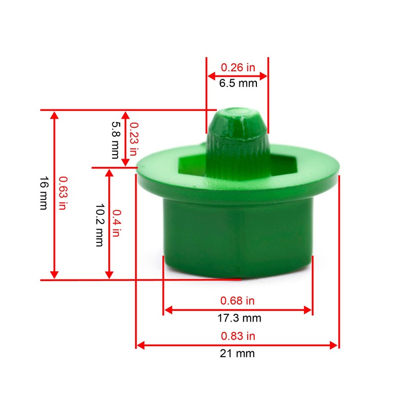 50pcs Wheel Rim Lip Rivets Nuts (Green)