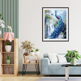 TOSTOG Diamond Painting Kits for Adults,Full Drill Peacock 5D DIY Diamond Art Kit Scenery Diamond Crystal Rhinestone Arts and Crafts Picture for Home Wall Decor 30x40cm