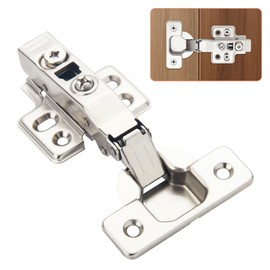 STIANC 20 Pack Full Overlay Frameless Soft Close Concealed European Hinges for Kitchen Cabinet Door, Clip On, 3 Way Adjustability, 105 Degree