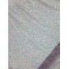 Divastyletextiles White Velvet Clear Iridescent Sequin Fabric By Yard Shine