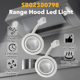 Mtuiewo 2 Pcs SB02300798 Range Hood Led Light Replacement, SB02300798 Range Hood Led Light Housing Fits for Broan Nutone PM500 PM500SS EE55000，AC12V MAX 20W, Enhanced Illumination & Energy-Efficient