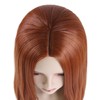 20 Inch Long Straight Ginger Brown Wig for Women Natural