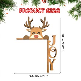 Zueyen Christmas Decoration Door, Christmas Door Frame Decoration, Creative Door Decoration, Front Door, for Door Decoration, Christmas, Walls, Door Decoration (Deer, Right)