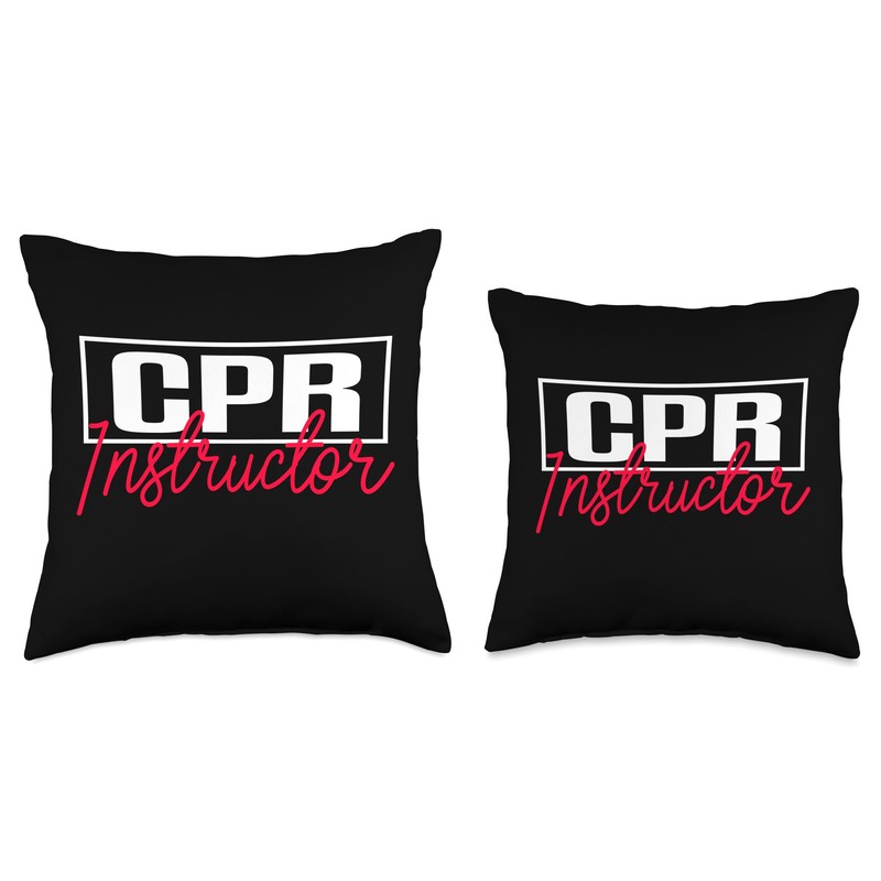 CPR Instructor Teacher First Aid AED Trainer Throw Pillow
