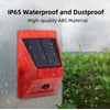 Lancoon Solar Alarm Strobe Light with Remote Control Motion Sensor