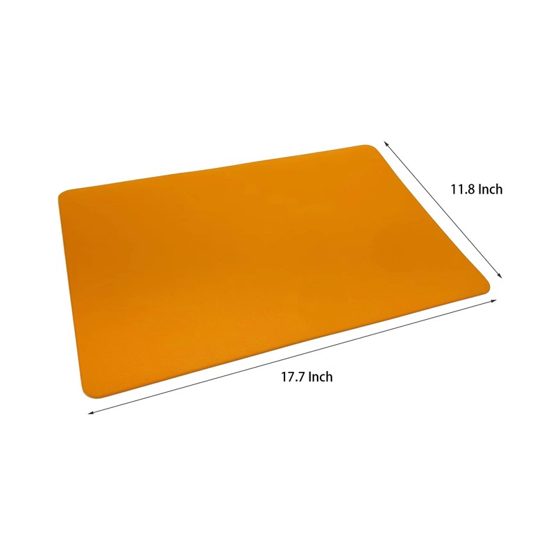 Leather Table Mats, Set of 6 Leather Placemats, Classic Reversible