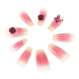 Healvian Short Oval Thick Nails Press on Set 24pcs Natural Round Fake Nails for Wide Nail Beds Almond Design