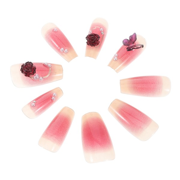 Healvian Short Oval Thick Nails Press on Set 24pcs Natural