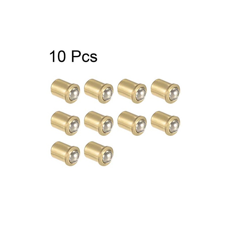 sourcing map Door Cabinet Closet Drawer 7mm Dia Brass Ball