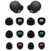 Rqker Ear Tips Compatible with Sony WF-1000XM4 WF-C500 WF-1000XM3 WF-SP700 WF-XB700, 6 Pairs S/M/L Sizes Soft Silicone Ear Tips Earbud Tips Eartips Compatible with Sony Earbuds, 12 Black sml