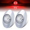 Ledvillage 3 Inch Oval Clear Lens Red LED Side Marker