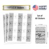 60th Anniversary Miniatures Candy Bar Wrapper, (Set of 60) Mini