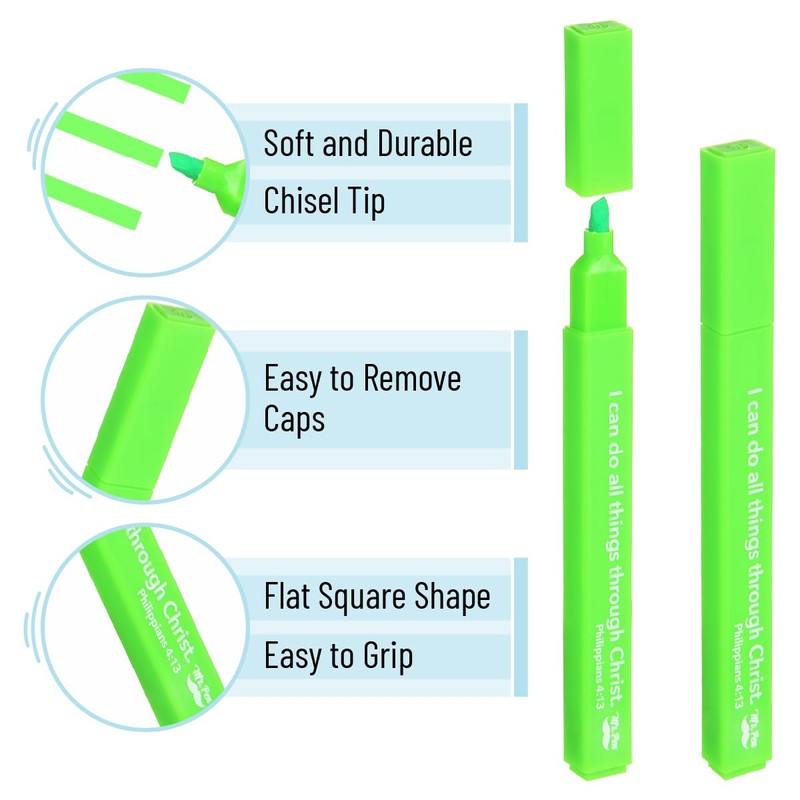 Mr. Pen- Bible Highlighters with Bible Verses, 8 Pack, Tropical