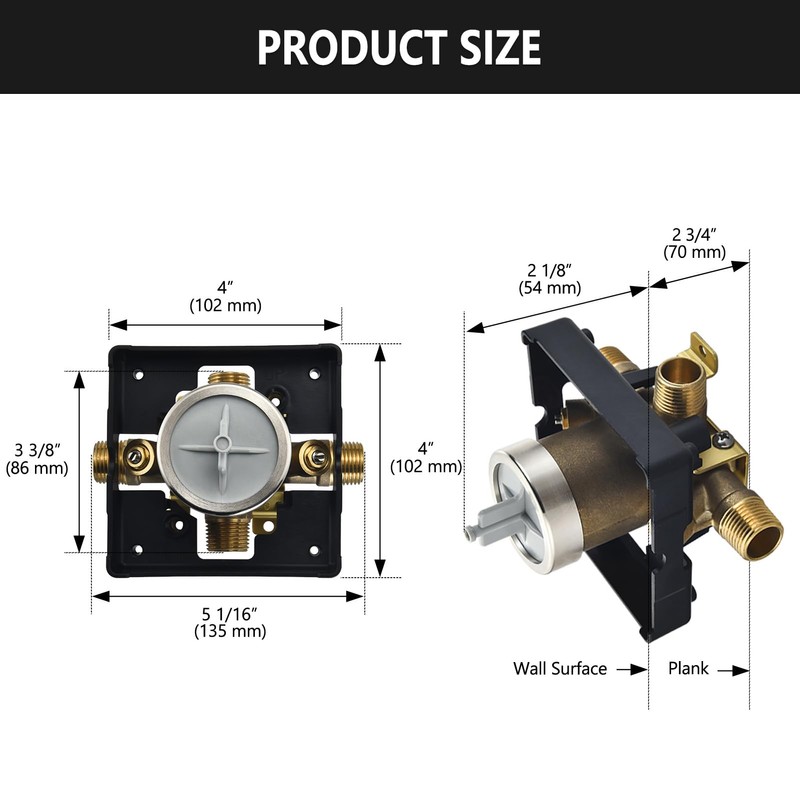 Tub and Shower Valve Body for D Shower Faucet, Works