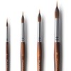 Watercolor Brushes Professional - 4 Pcs Extended Needle Point Brushes