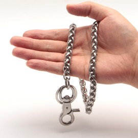 Ruth&Boaz Cable chain Stainless Steel Key Chain Wallet Chain (13", Stainless(Horse-shoe hook))