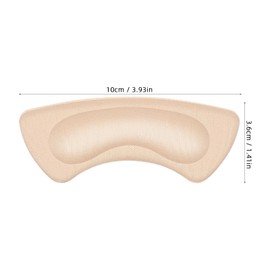 WRITWAA 6 Pairs Heel Grips Liner Cushions Inserts for Loose Shoes, Heel Pads for Shoes Too Big, Shoe Filler for Women and Men, Beige Cotton Fabric